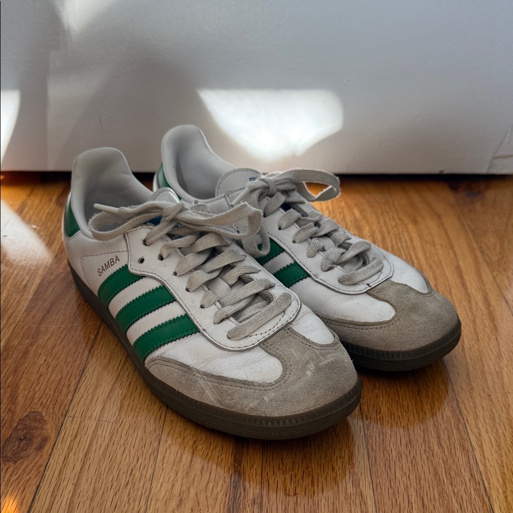 Adidas Samba Classic White and Green Shoes